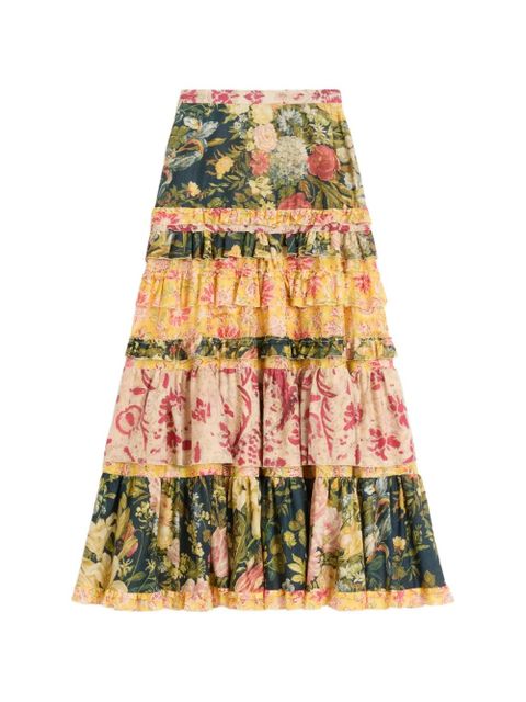 Valentino Garavani Apres L'Hiver tiered mid skirt - Yellow - zdjęcie produktu nr 1