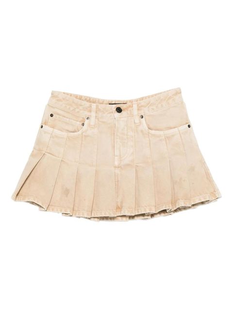Balenciaga pleated denim mini skirt - Neutrals - zdjęcie produktu nr 1