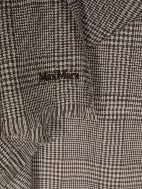 Max Mara Prince-of-Wales-check wool scarf - Brown - zdjęcie produktu nr 2