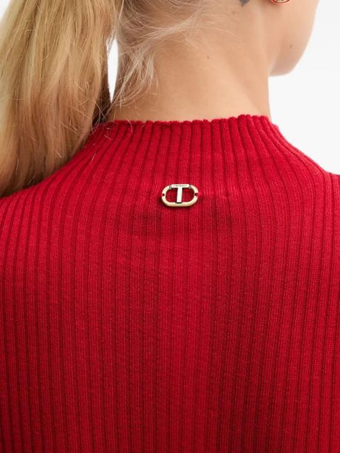 TWINSET ribbed turtleneck sweater - Red
