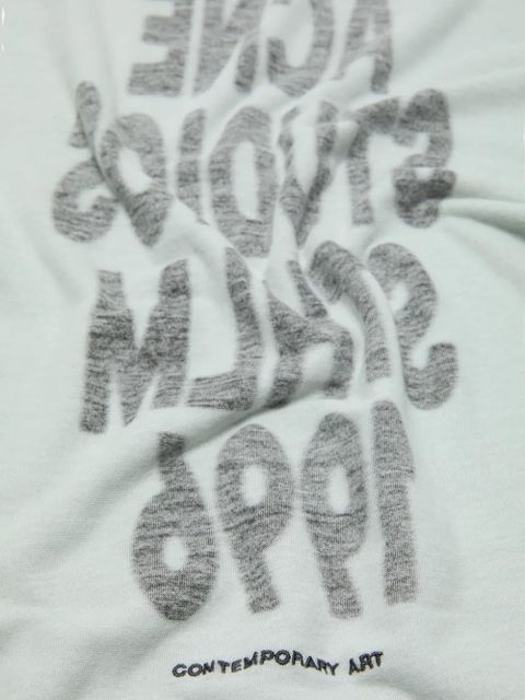 Acne Studios contemporary art text T-shirt - Green