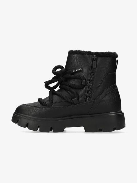 Mexx botki SIGMAR RHYTHM damskie kolor czarny na płaskim obcasie lekko ocieplone MI001708253W-02