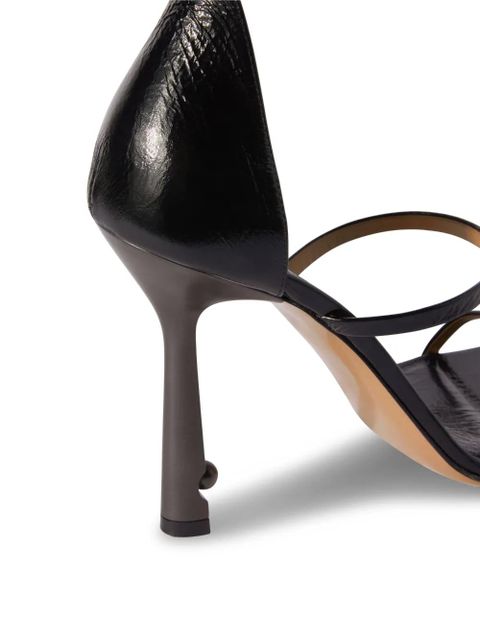 Off-White Lollipop leather sandals - Black