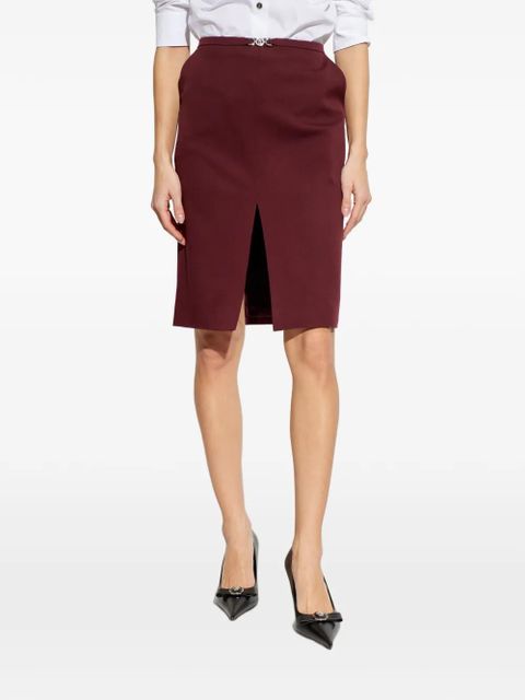 Versace logo-detail midi skirt - Red