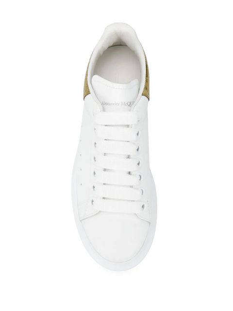 Alexander McQueen metallic Oversized low-top sneakers - White