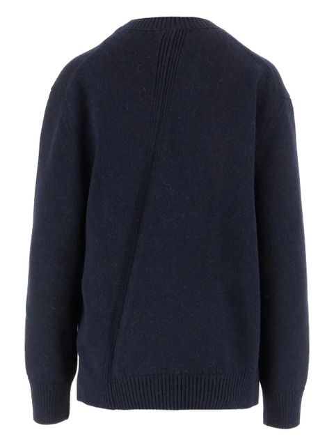 Jil Sander asymmetric ribbed sweater - Blue
