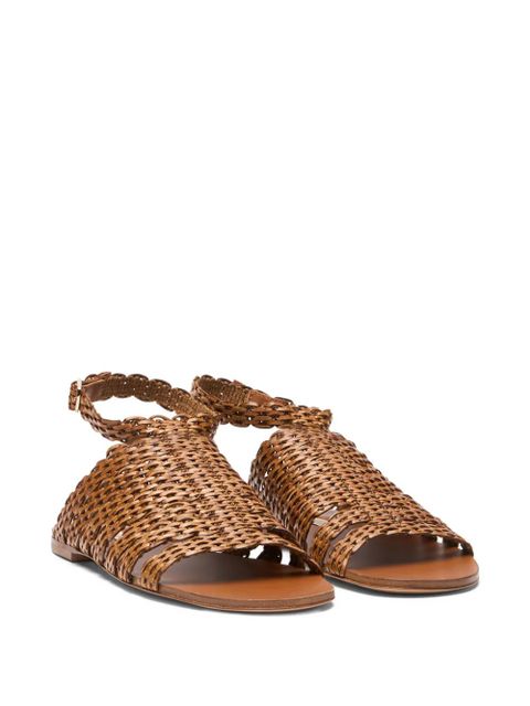 Casadei woven buckled sandals - Brown - zdjęcie produktu nr 2