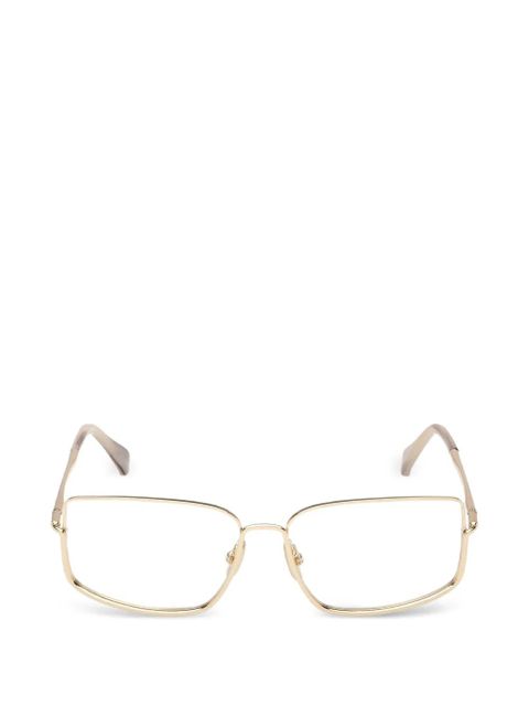 Max Mara Eyewear rectangle metal glasses - Gold - zdjęcie produktu nr 1