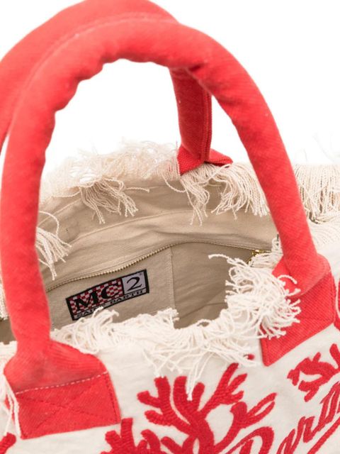 MC2 Saint Barth Vanity logo-embroidered tote bag - Neutrals