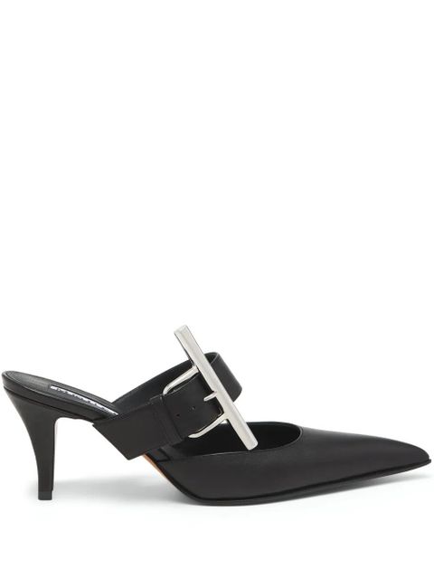 Alexander McQueen 70mm Francisco leather mules - Black - zdjęcie produktu nr 1