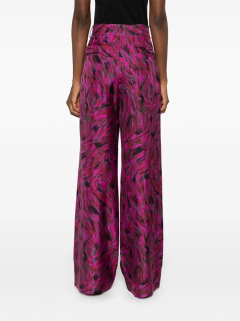 Lanvin brush stroke-printed trousers - Pink