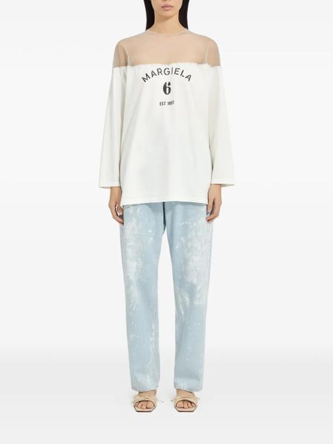 MM6 Maison Margiela logo T-shirt - White - zdjęcie produktu nr 2