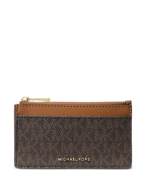 Michael Kors monogram zip wallet - Brown - zdjęcie produktu nr 1