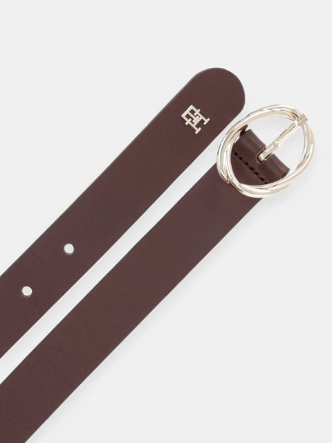 Tommy Hilfiger pasek skórzany damski kolor brązowy AW0AW17932 - zdjęcie produktu nr 2