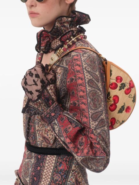 Valentino Garavani mini VLogo Signature Cherryfic-print shoulder bag - Neutrals