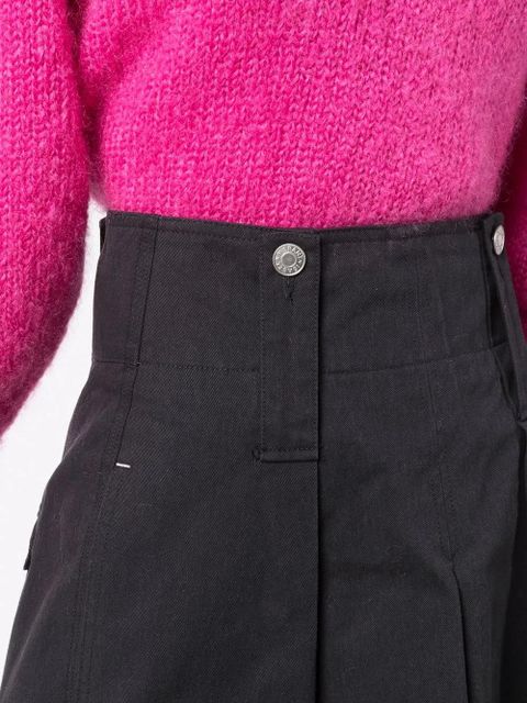 ISABEL MARANT A-line cotton shorts - Black