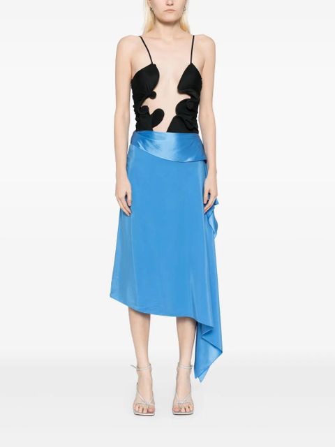 Christopher Esber crosscut silk skirt - Blue - zdjęcie produktu nr 2