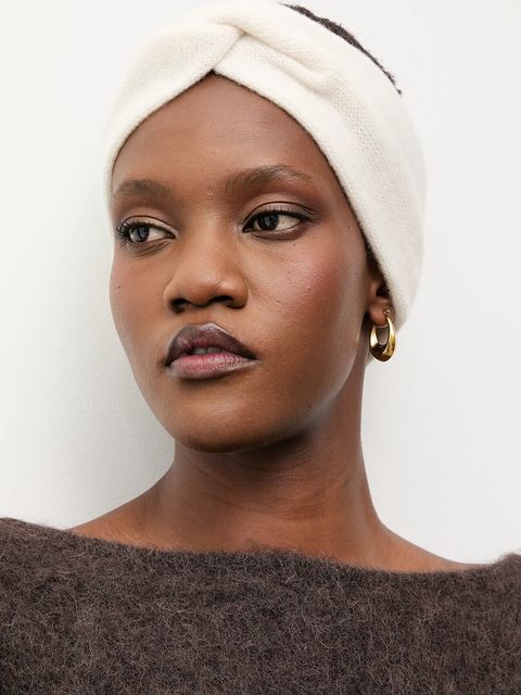 Answear.LAB opaska wełniana kolor beżowy