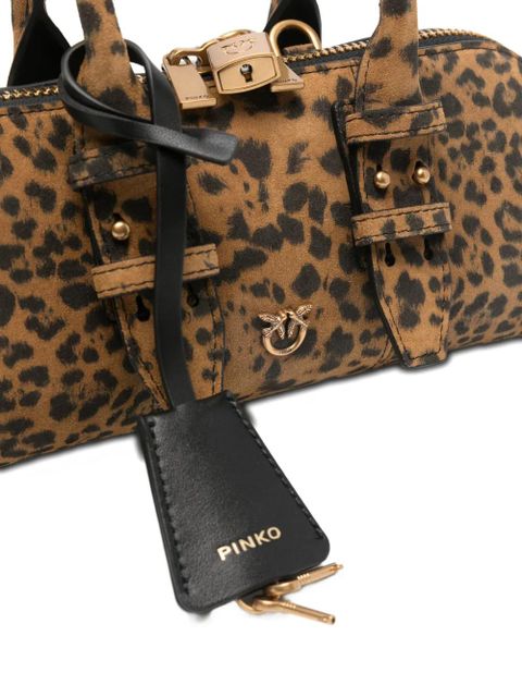 PINKO leopard-print tote bag - Brown