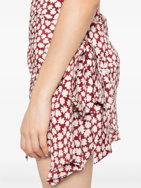 Alessandra Rich floral-print mini dress - Red