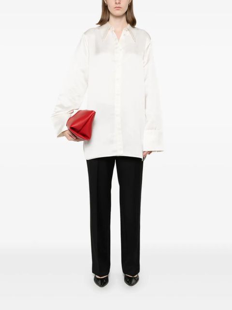 Jil Sander satin shirt - White - zdjęcie produktu nr 2