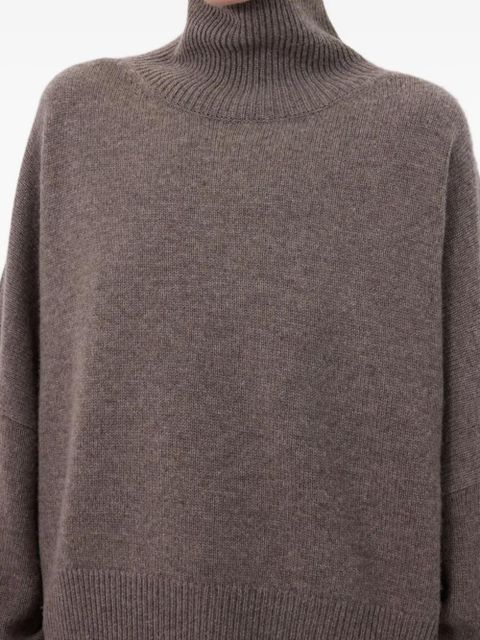 LouLou de Saison Luke ribbed-collar wool sweater - Brown