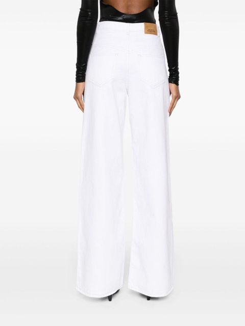 ISABEL MARANT Lemony high-rise wide-leg jeans - White