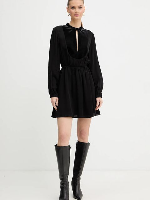 Armani Exchange sukienka kolor czarny mini rozkloszowana XW001036 AF16121 - zdjęcie produktu nr 2