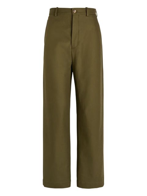 WARDROBE.NYC straight-leg cotton trousers - Green - zdjęcie produktu nr 1