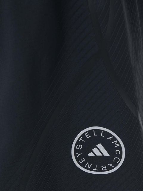 adidas by Stella McCartney szorty do biegania TruePace kolor czarny z nadrukiem high waist IT9728