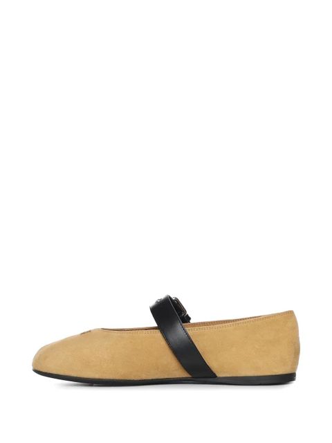 Miu Miu buckle strap ballet flat - Neutrals