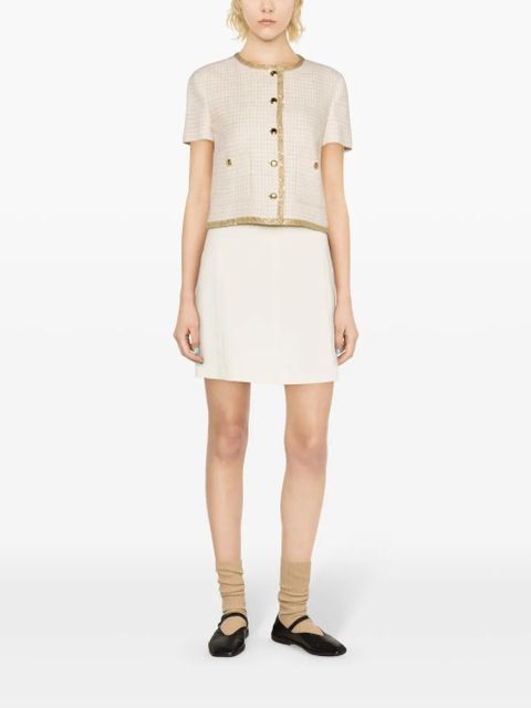 Miu Miu check-pattern tweed jacket - Neutrals - zdjęcie produktu nr 2