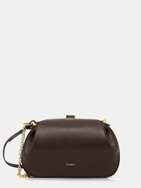 Yuzefi torebka skórzana OYSTER kolor brązowy YUZCO-HB-MOYC-L038 - zdjęcie produktu nr 1