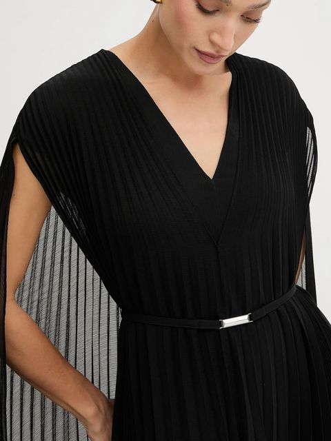 BOSS sukienka kolor czarny mini rozkloszowana 50548050