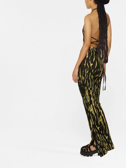 AMBUSH jacquard-pattern strapless top - Black