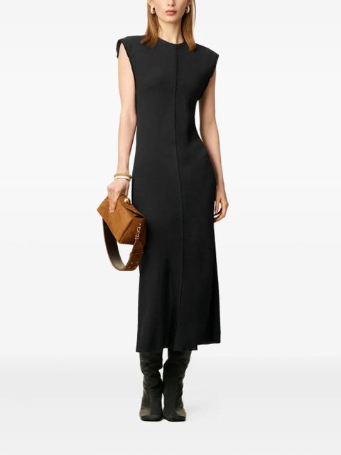 AMI Paris raw-edge sleeveless long dress - Black - zdjęcie produktu nr 2