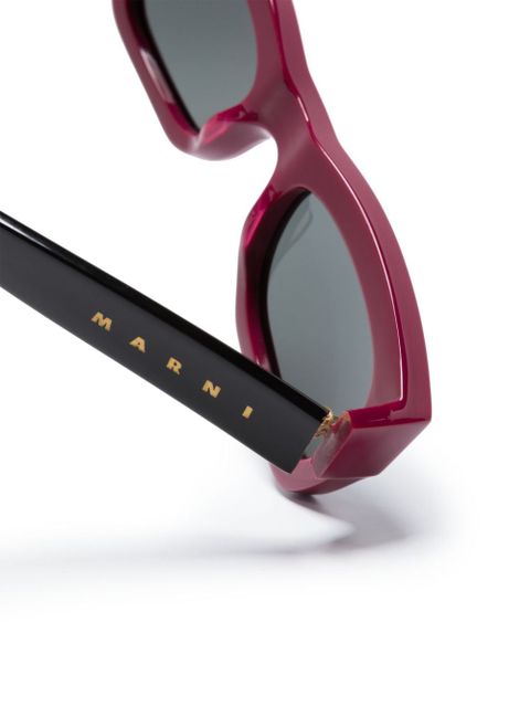 Marni Eyewear Kawasan Falls rectangle-frame sunglasses - Red