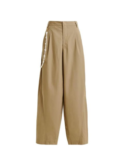 Essentiel Antwerp pleated pearl-detail trousers - Neutrals - zdjęcie produktu nr 1