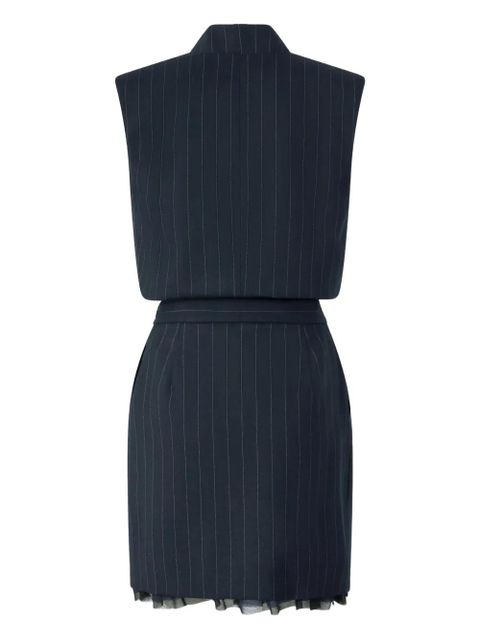 PINKO pinstripe wrap mini dress - Blue - zdjęcie produktu nr 2