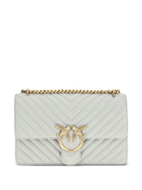 PINKO medium Love One chevron-quilted shoulder bag - Grey - zdjęcie produktu nr 1