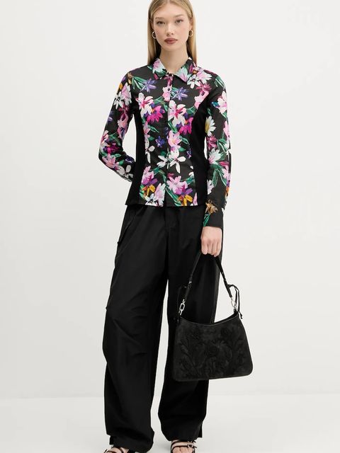 Desigual koszula COSTADILLO damska kolor czarny 25WWCW15