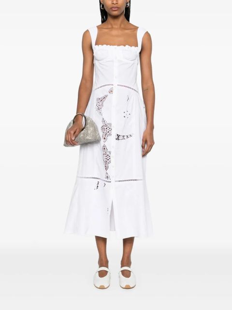 Marine Serre Regenerated midi dress - White - zdjęcie produktu nr 2