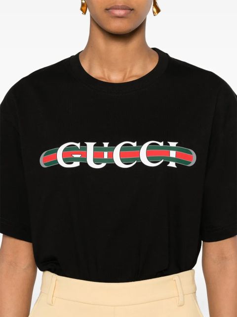 Gucci printed cotton T-shirt - Black