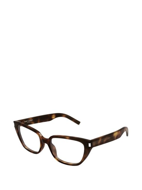 Saint Laurent Eyewear tortoiseshell-effect cat-eye glasses - Brown - zdjęcie produktu nr 2