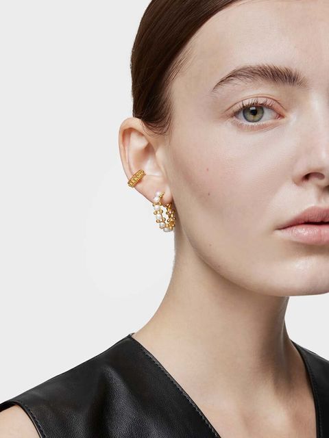 Tous kolczyki ze srebra pokrytego złotem