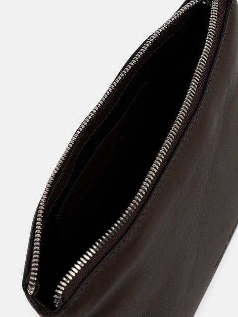 Marc O'Polo kosmetyczka skórzana kolor brązowy 5000008507