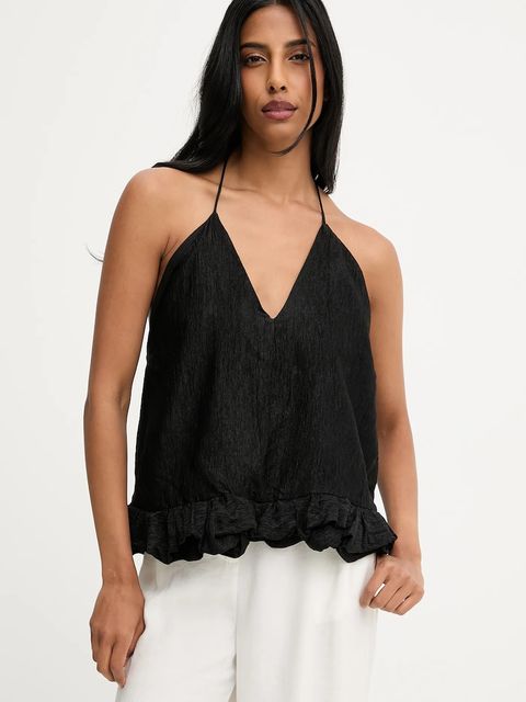 Answear.LAB bluzka damska kolor czarny gładka