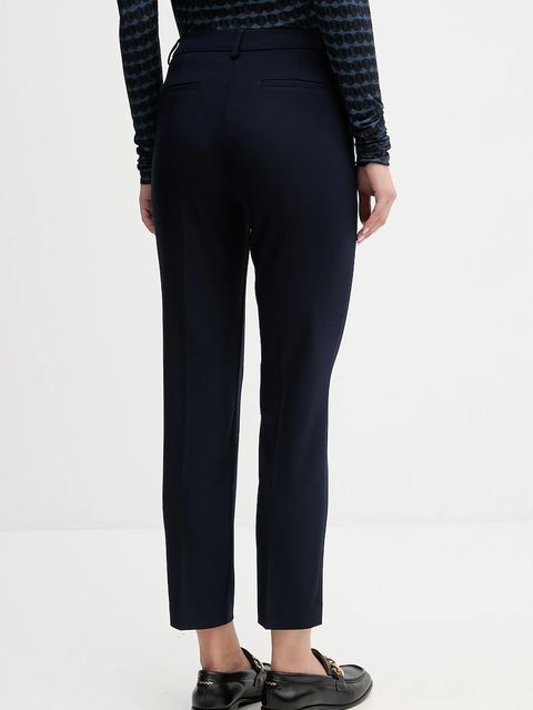 United Colors of Benetton spodnie damskie kolor granatowy proste high waist 4L4H557R4 - zdjęcie produktu nr 2