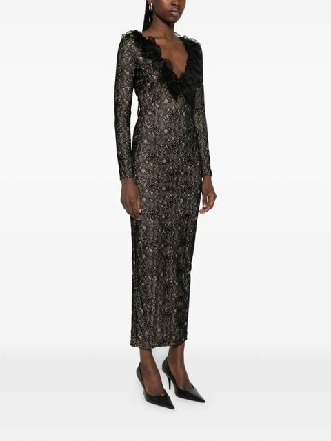 Alessandra Rich lace maxi dress - Black