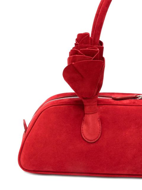 Magda Butrym Brigitte Trapeze suede tote bag - Red